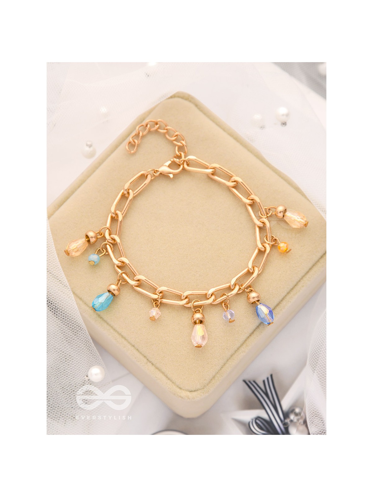 Catch the Sun- Golden Glass Beads Bracelet