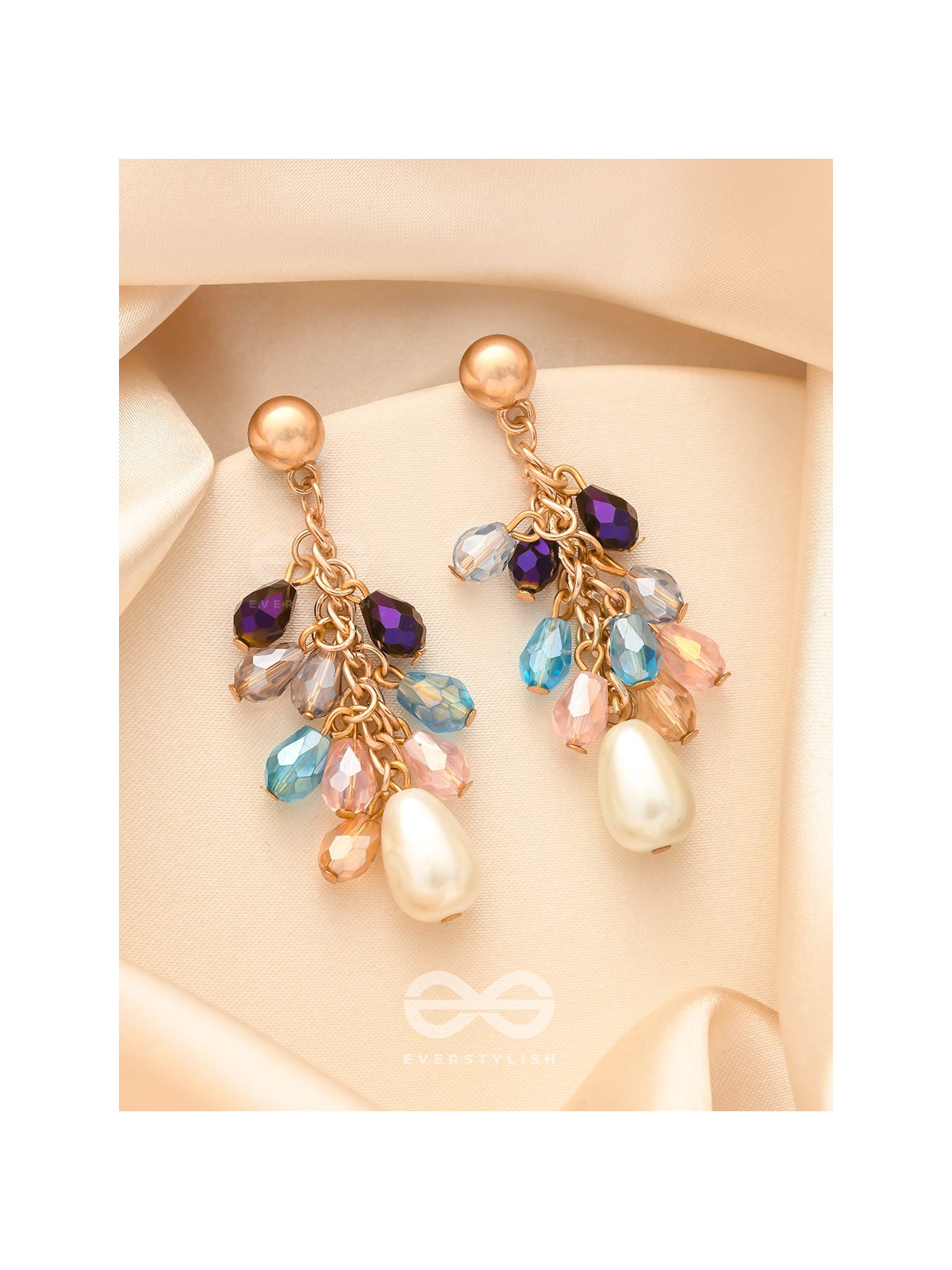Fruits of Heaven- Golden Pearl Earrings