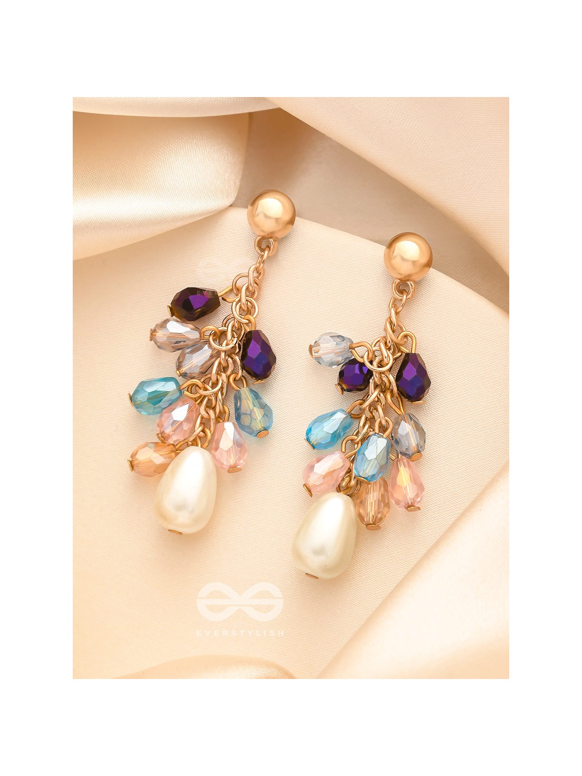 Fruits of Heaven- Golden Pearl Earrings