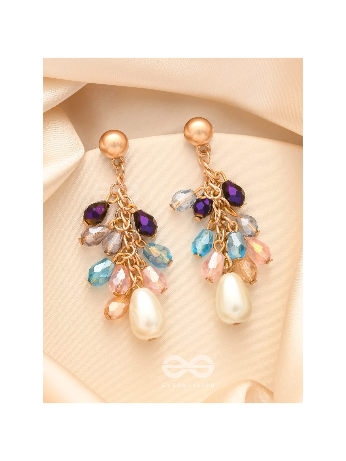 Fruits of Heaven- Golden Pearl Earrings