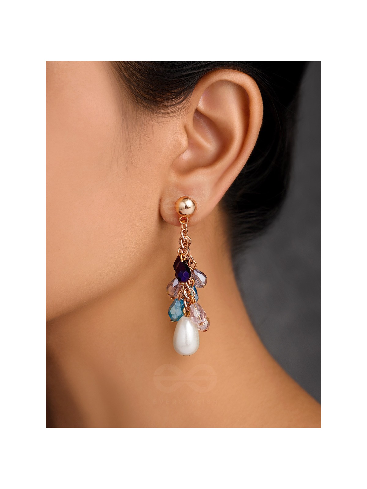 Fruits of Heaven- Golden Pearl Earrings