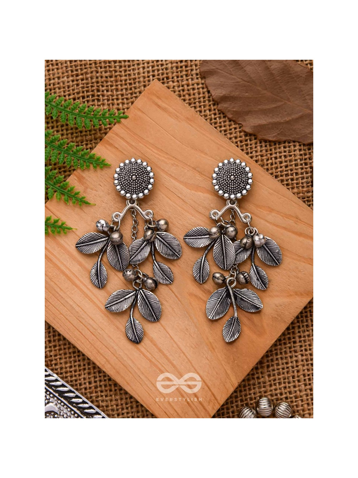 The Black Forest- Classy Oxidized Earrings 