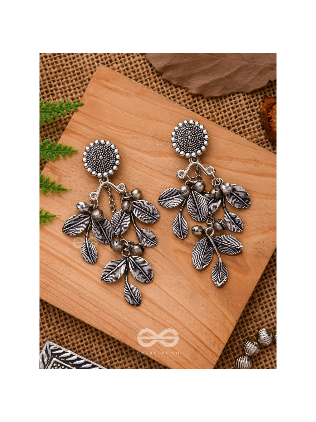 The Black Forest- Classy Oxidized Earrings 