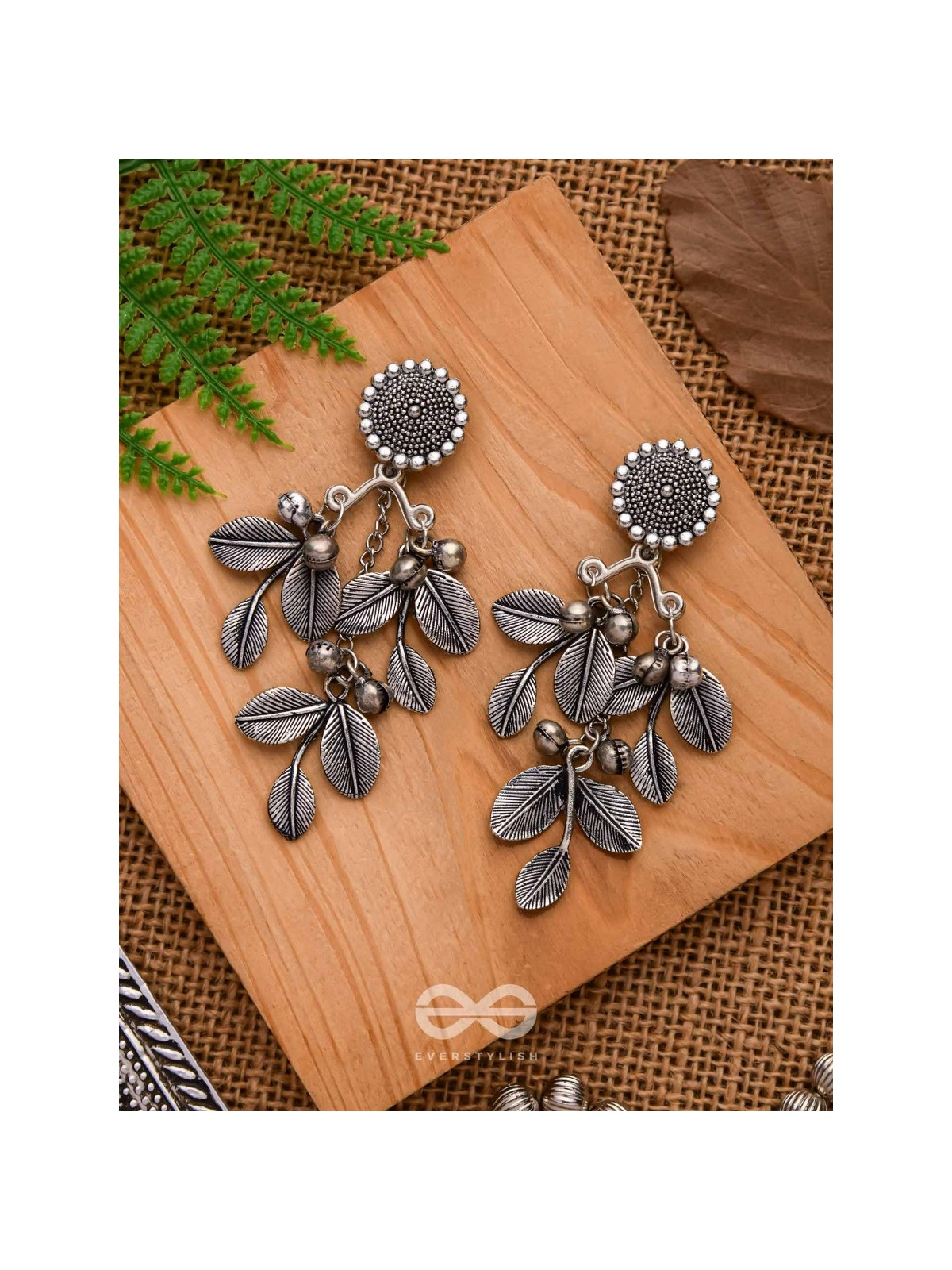 The Black Forest- Classy Oxidized Earrings 