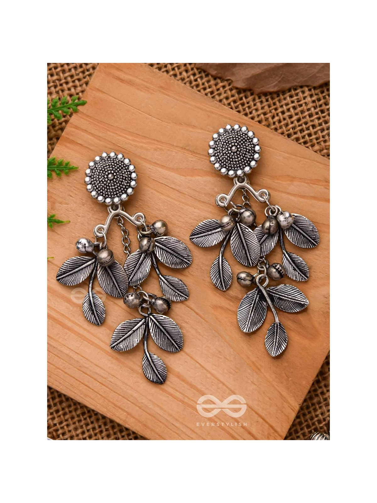 The Black Forest- Classy Oxidized Earrings 