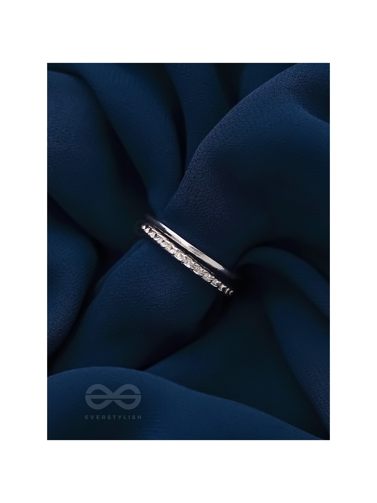 The Sparkling Skyline- Silver Layered Ring