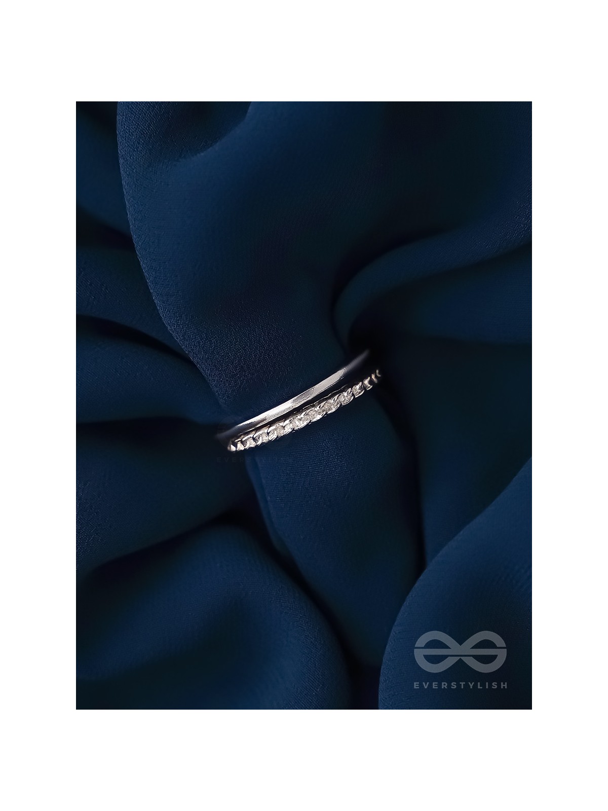 The Sparkling Skyline- Silver Layered Ring