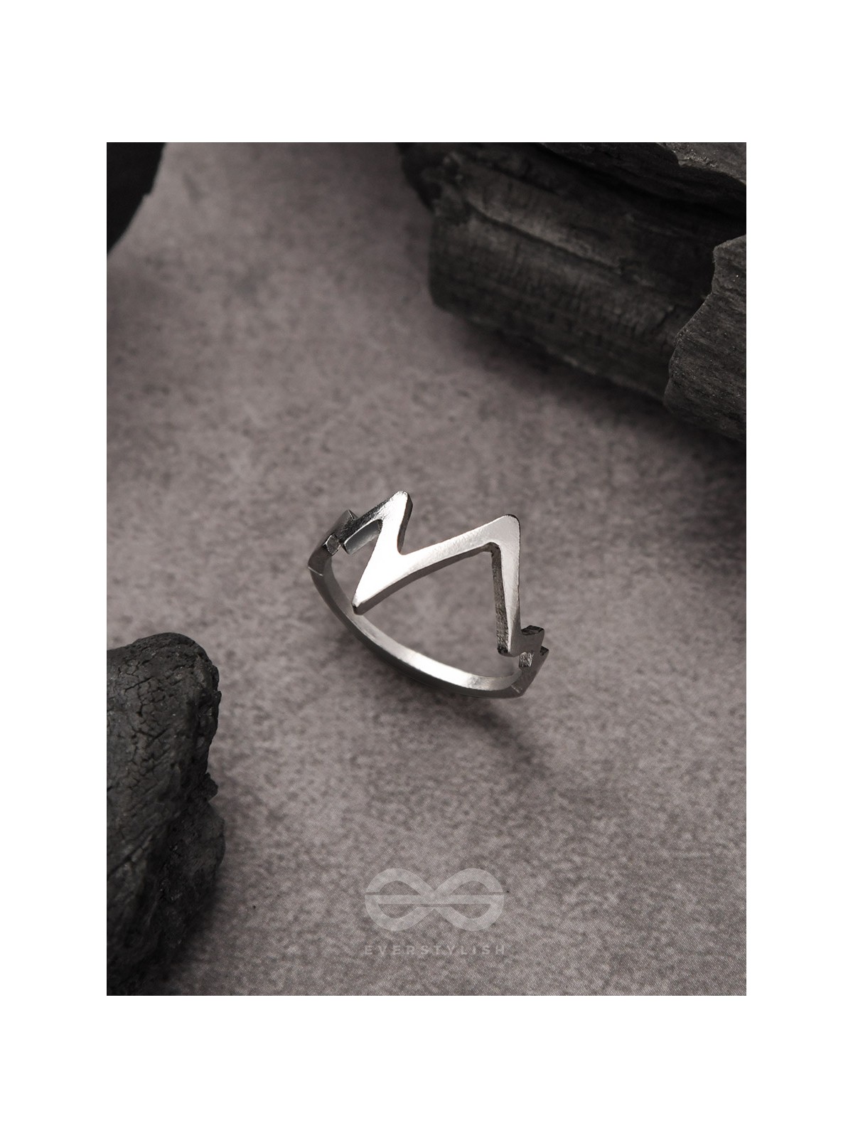 The Crooked Crown- Adjustable Silver Ring