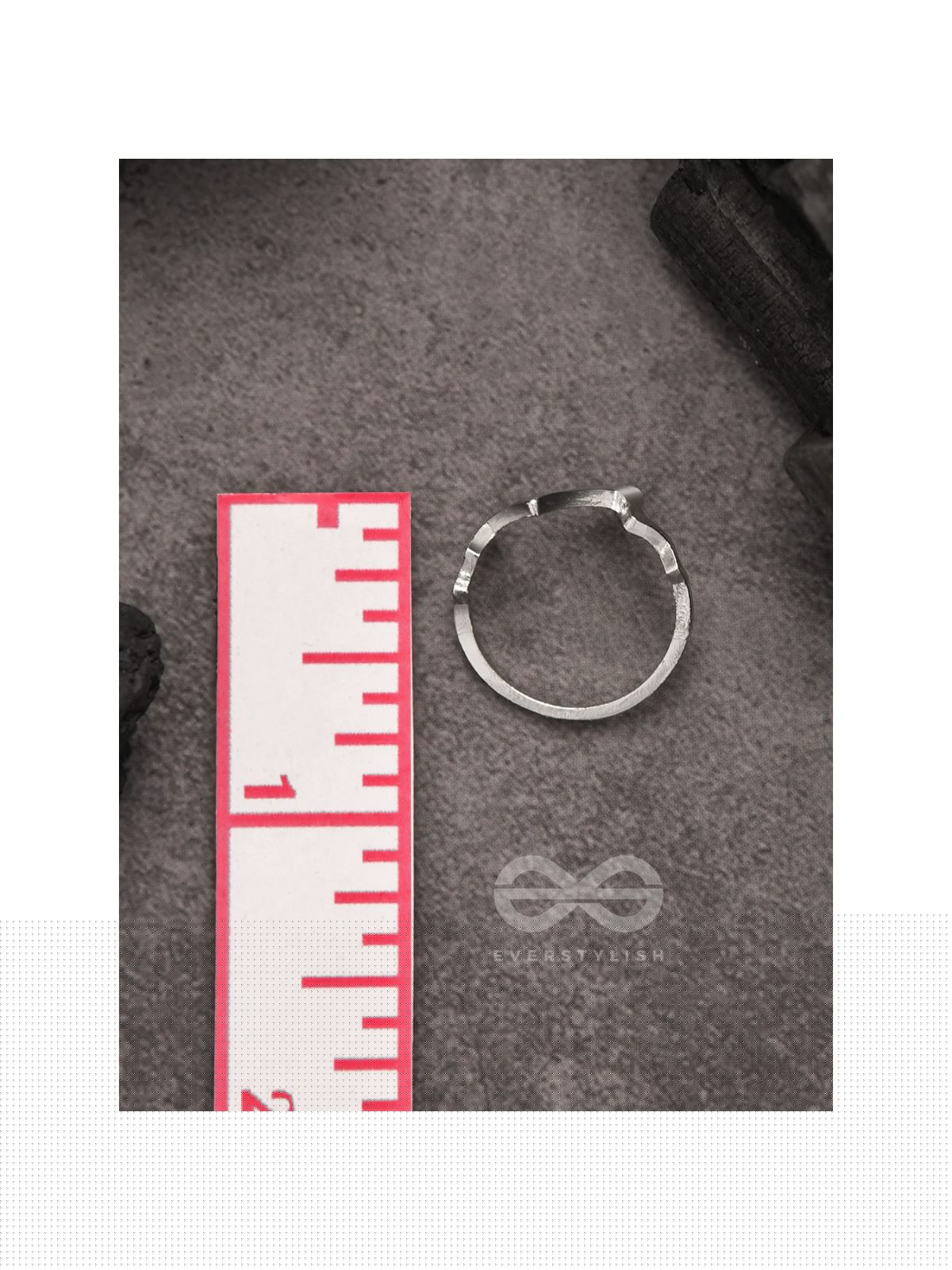 The Crooked Crown- Adjustable Silver Ring