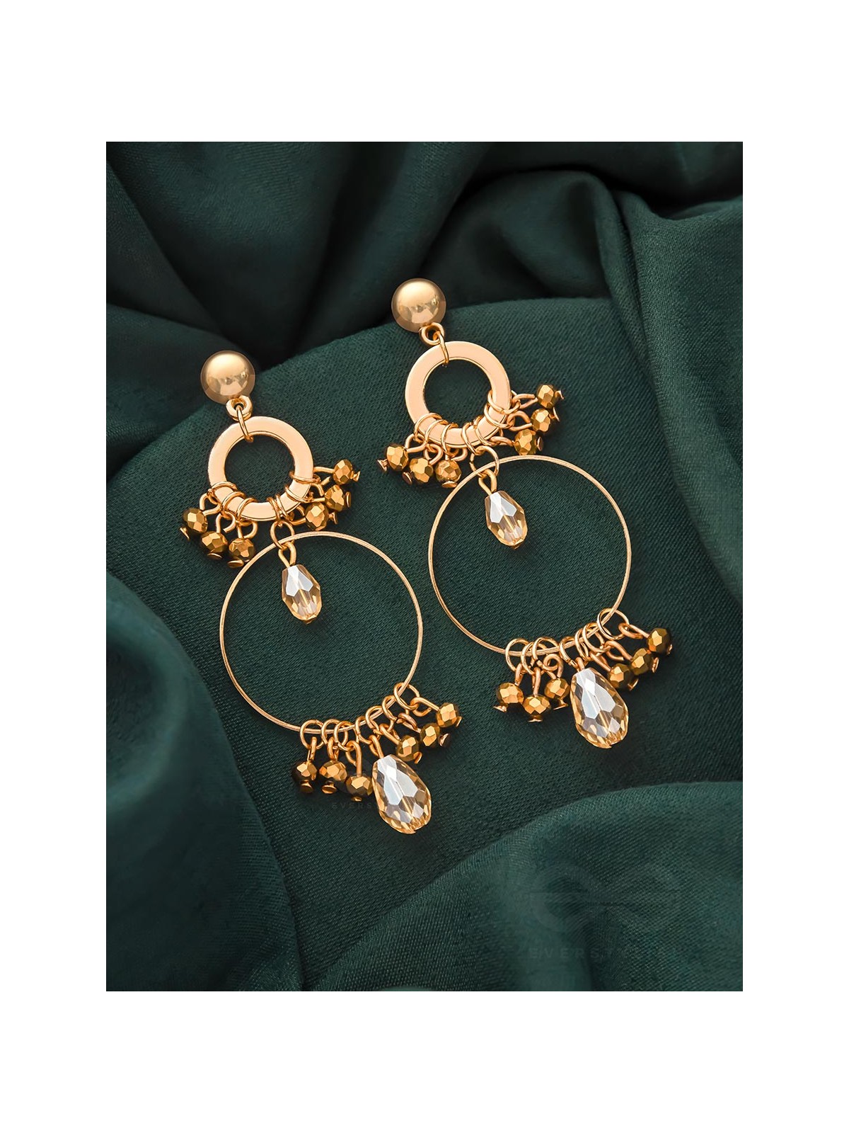 The Autumn Vibes- Golden Beads Earrings