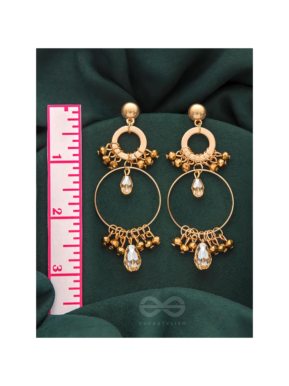 The Autumn Vibes- Golden Beads Earrings
