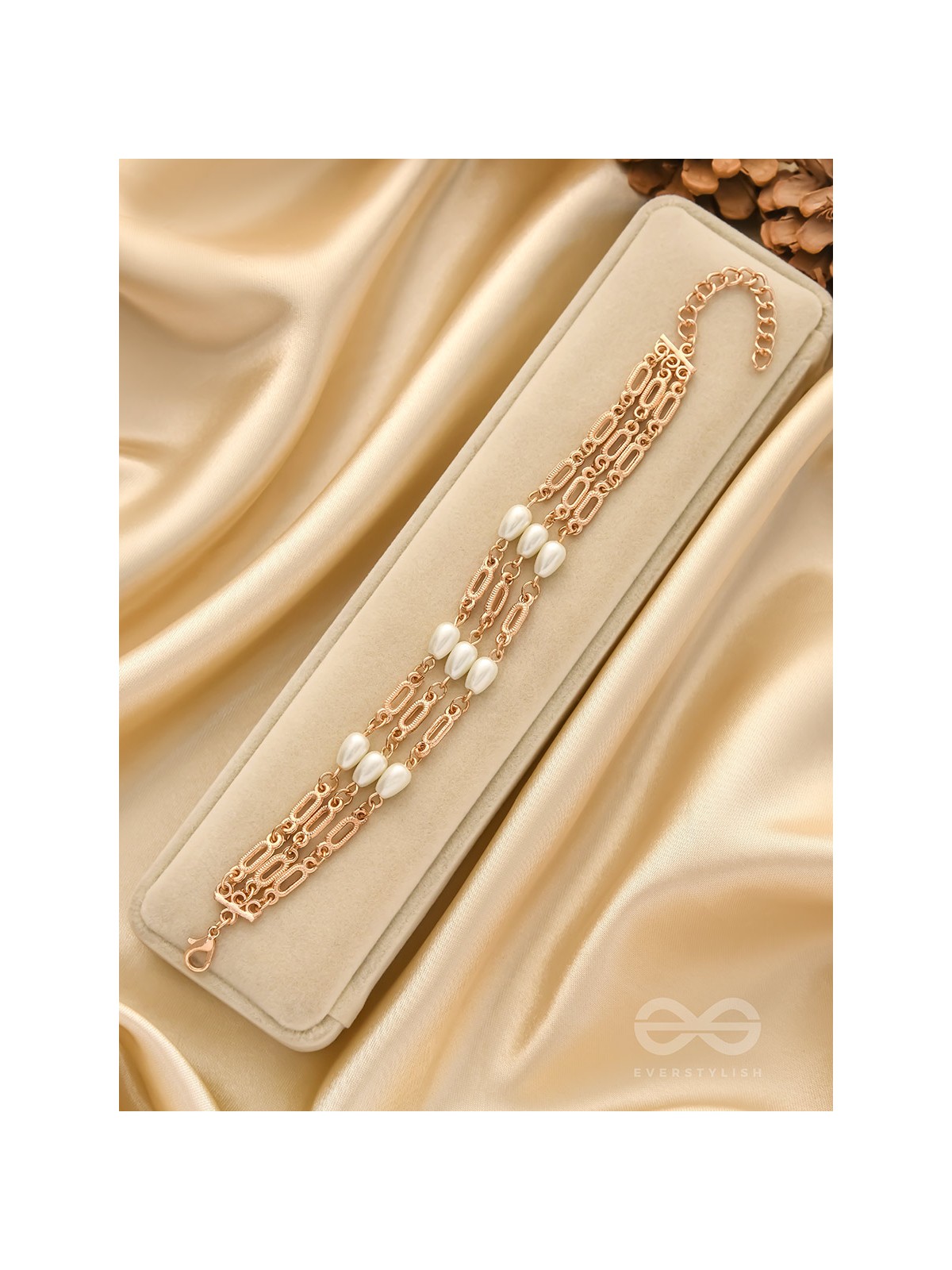 Ropes of Pearls- Golden Layered Pearls Bracelet