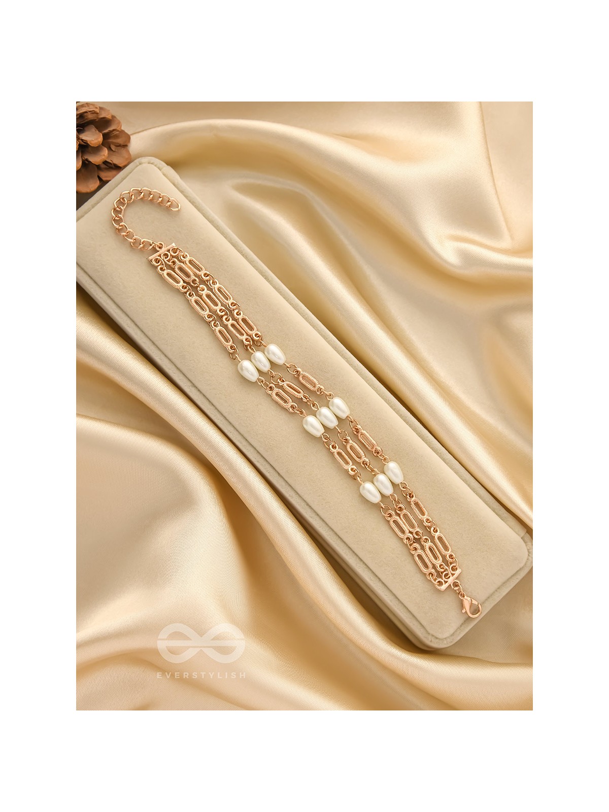 Ropes of Pearls- Golden Layered Pearls Bracelet