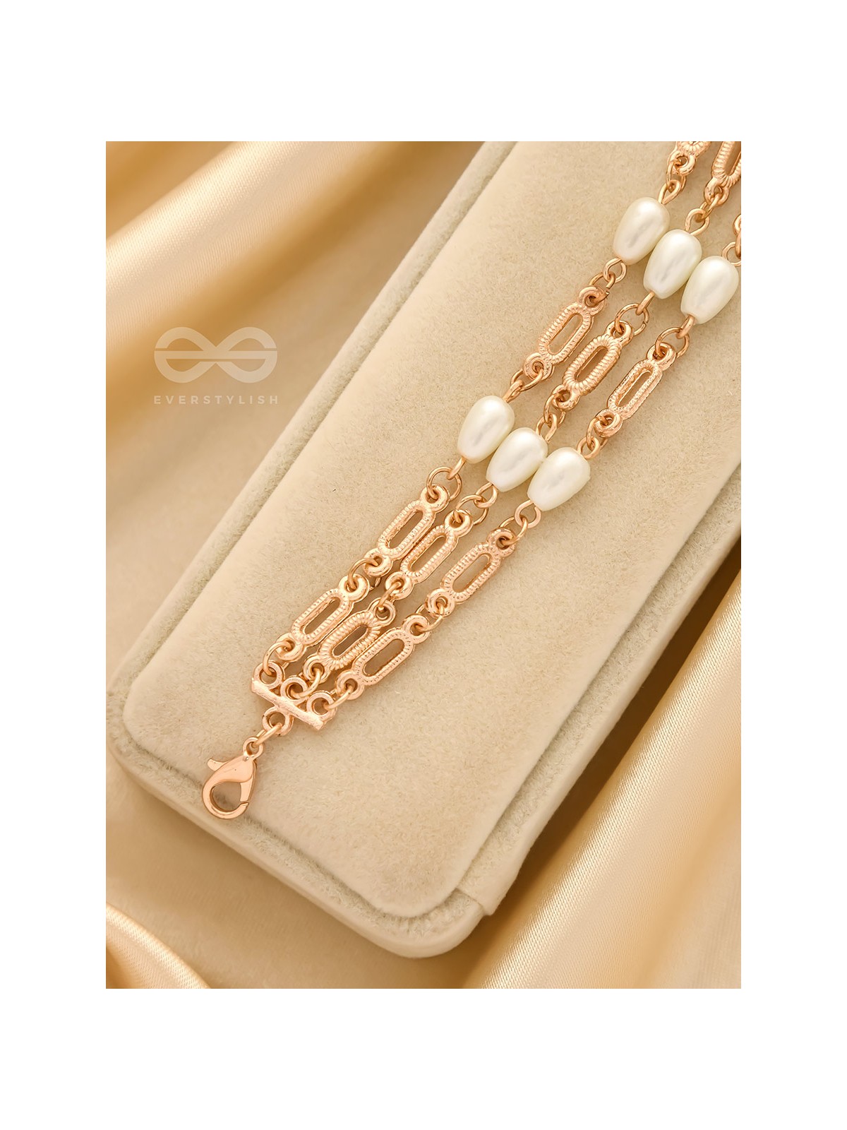 Ropes of Pearls- Golden Layered Pearls Bracelet