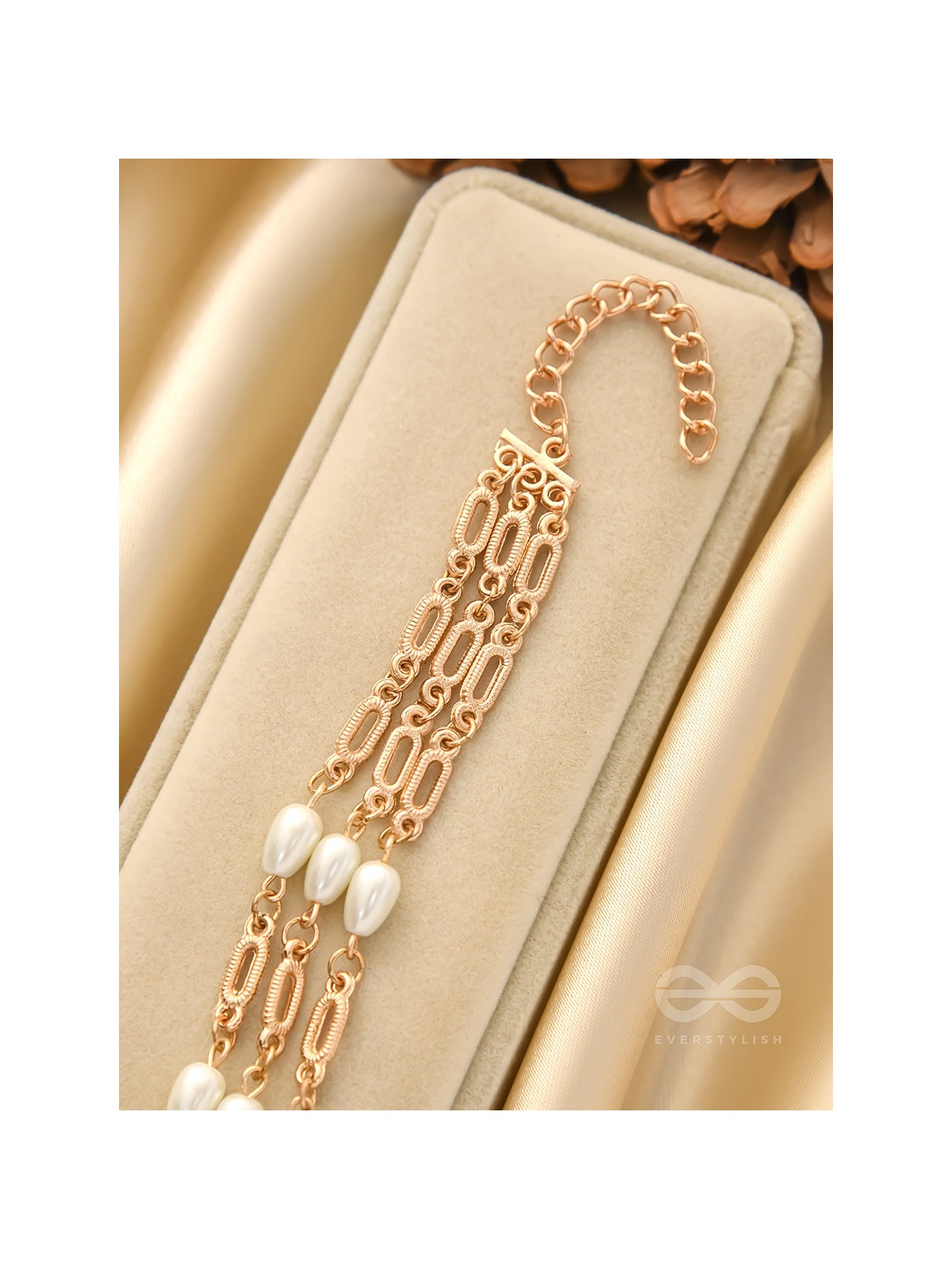 Ropes of Pearls- Golden Layered Pearls Bracelet