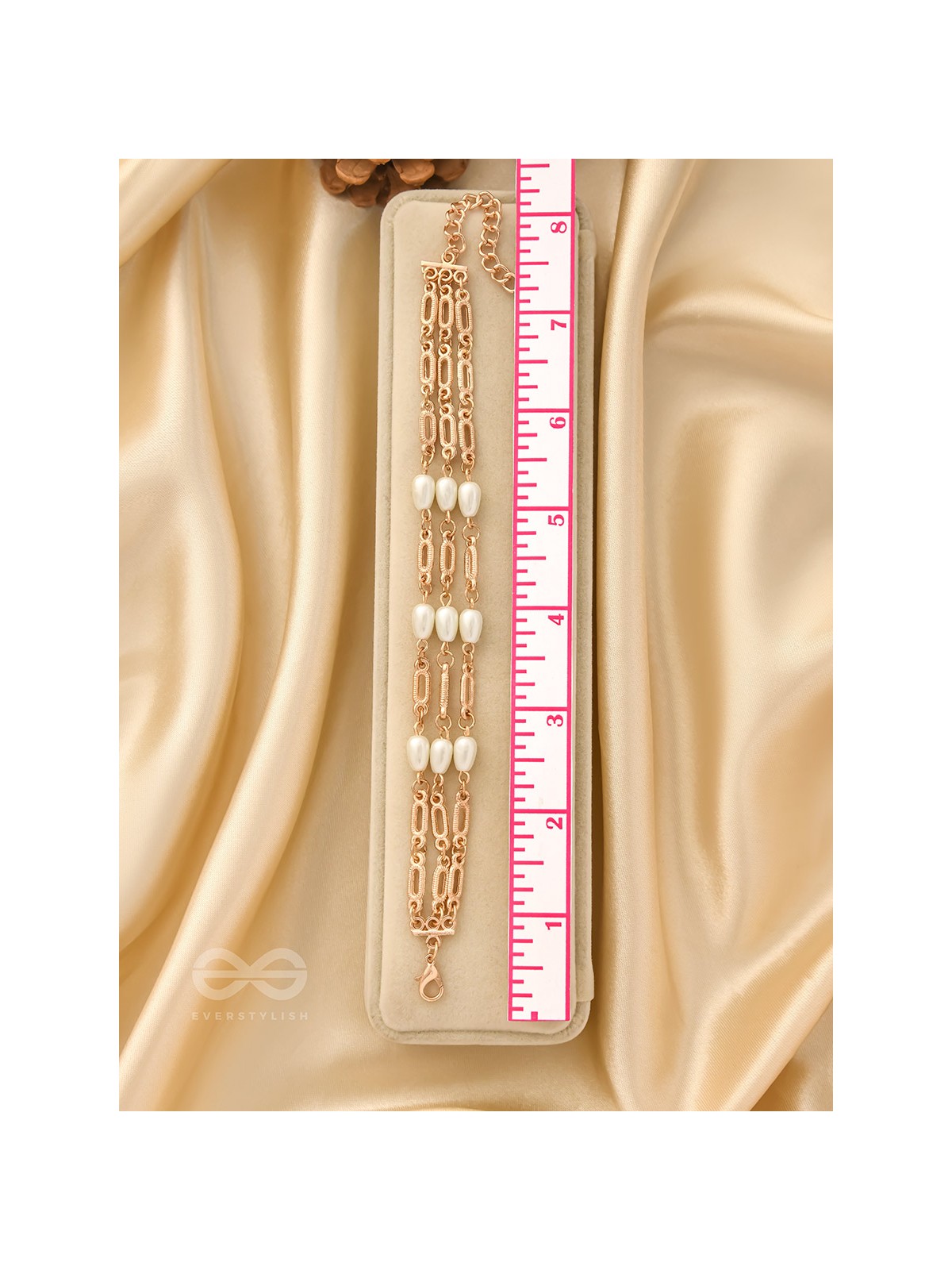 Ropes of Pearls- Golden Layered Pearls Bracelet