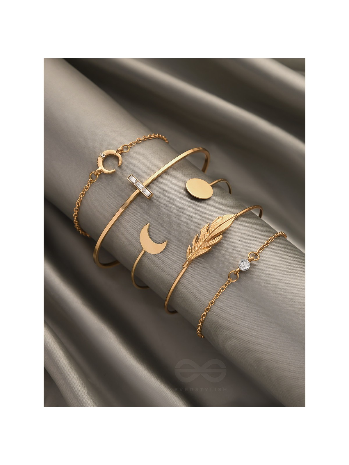 The High Five- Set of 5 Golden Bracelets