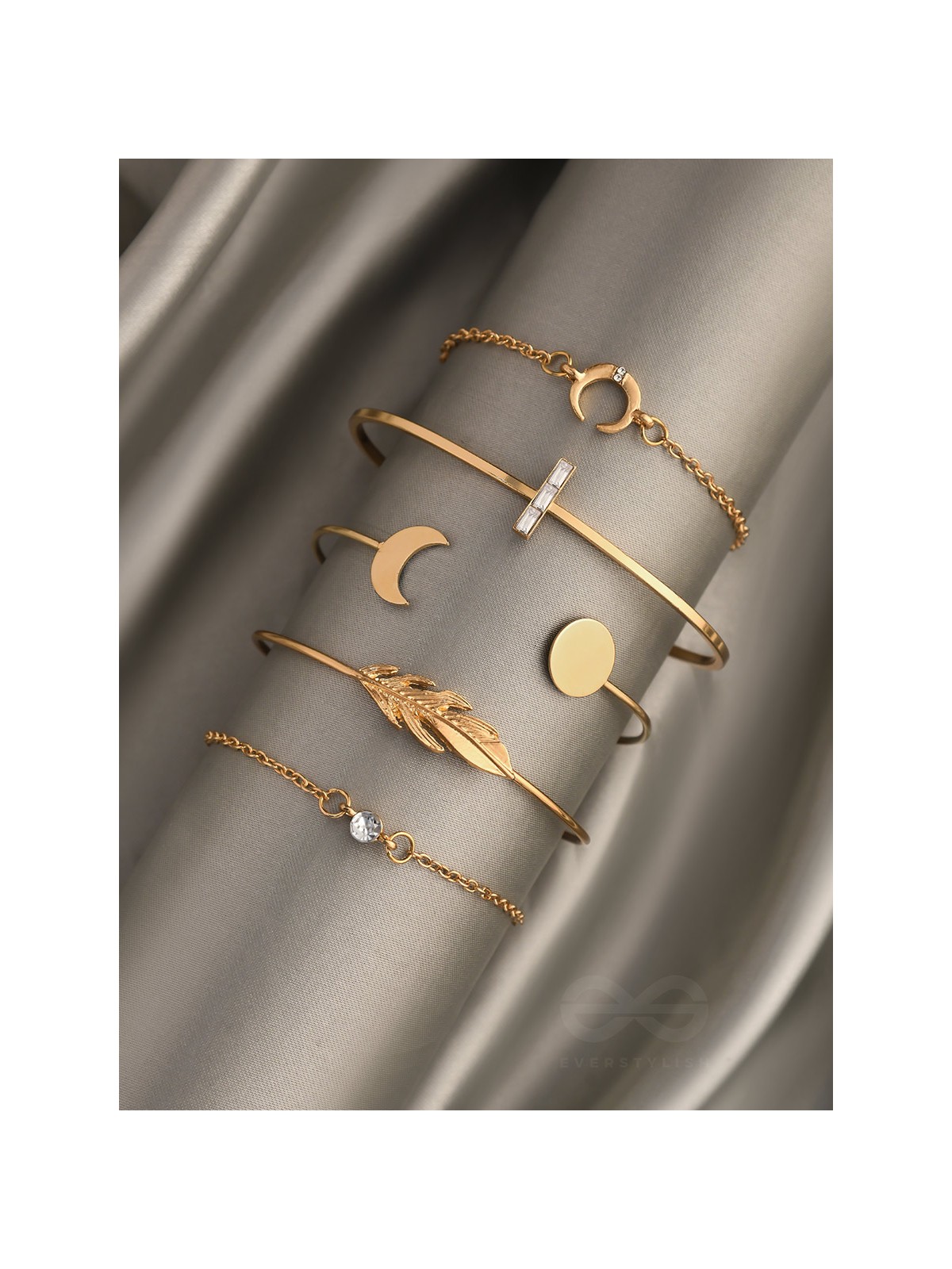 The High Five- Set of 5 Golden Bracelets