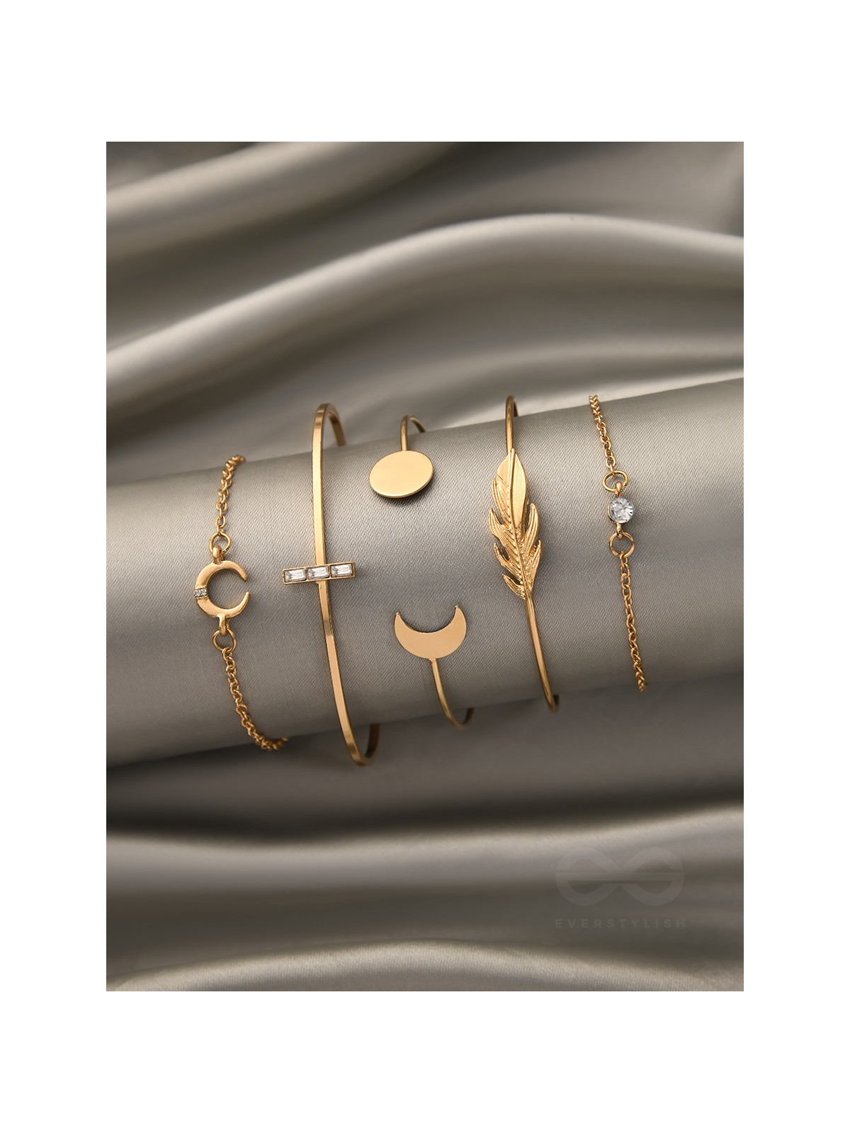 The High Five- Set of 5 Golden Bracelets