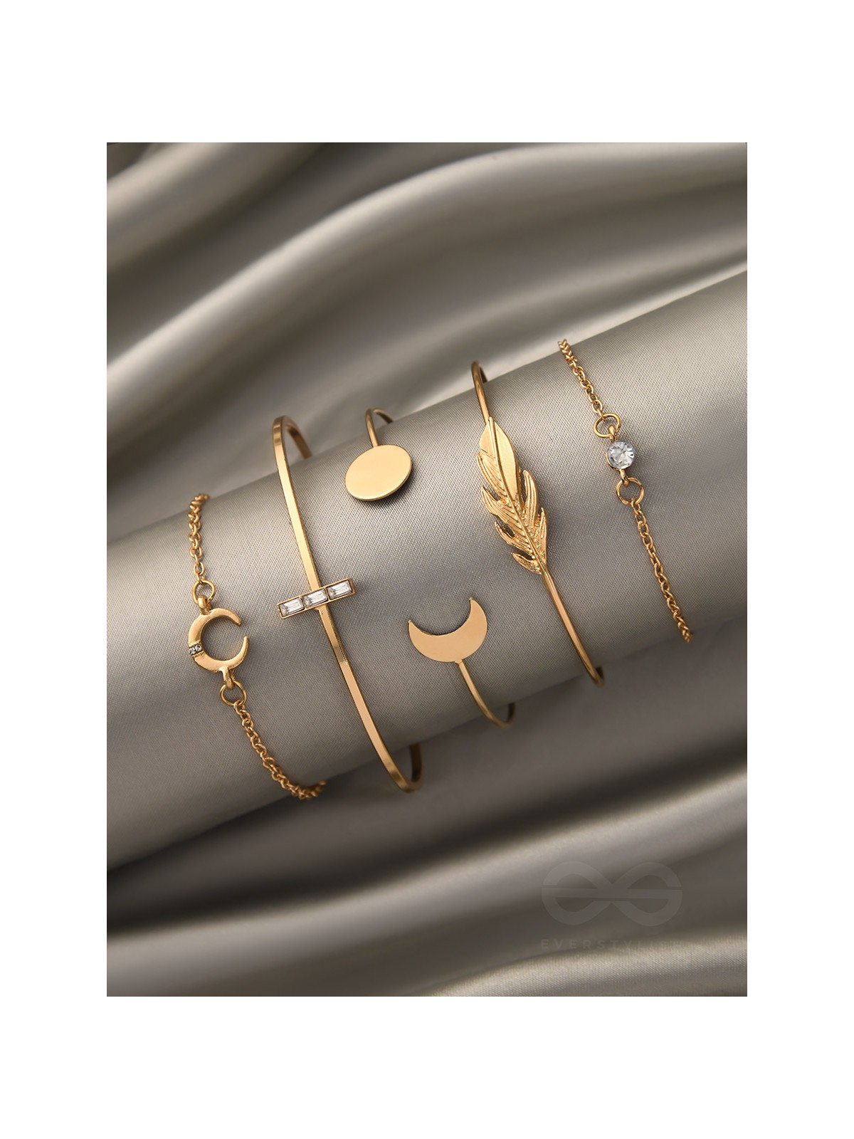 The High Five- Set of 5 Golden Bracelets