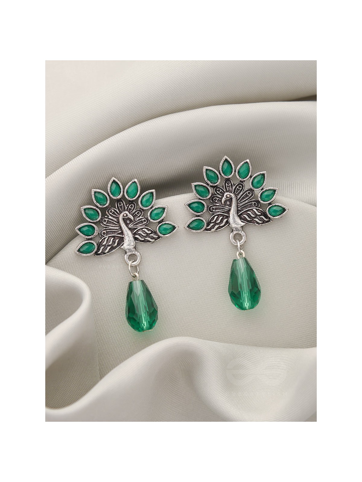 Wings of Fire- Tiny Trinket Earrings (Emerald Green)
