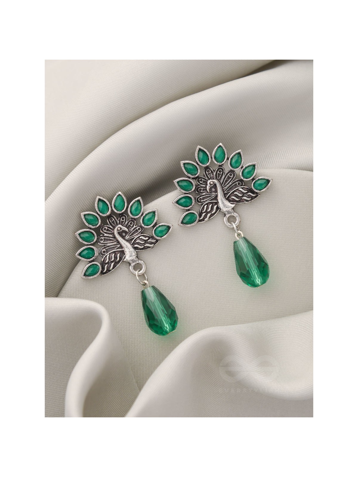 Wings of Fire- Tiny Trinket Earrings (Emerald Green)