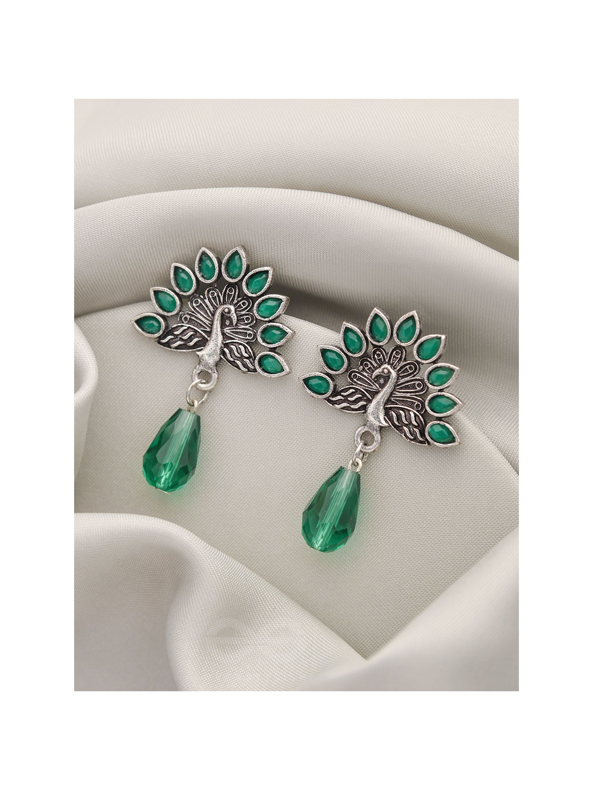 Wings of Fire- Tiny Trinket Earrings (Emerald Green)