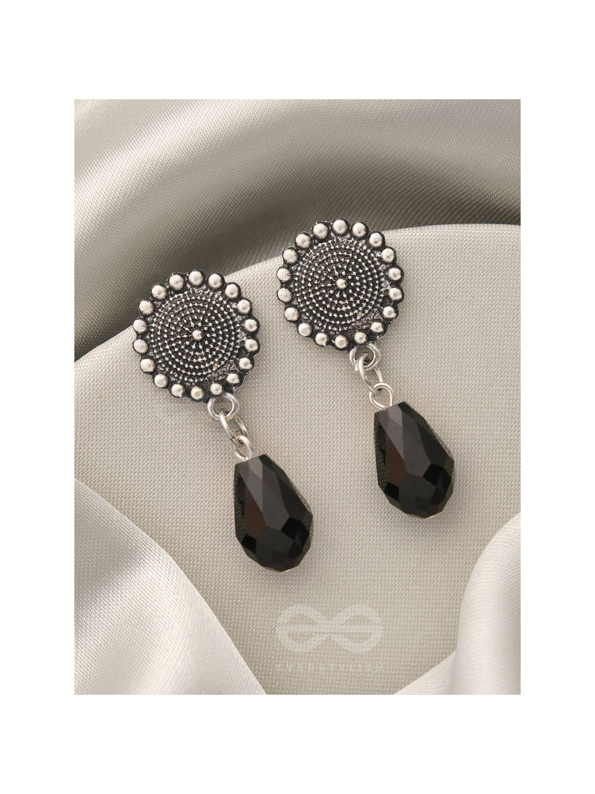 The Moonlit Rain- Tiny Trinket Earrings (Raven Black)