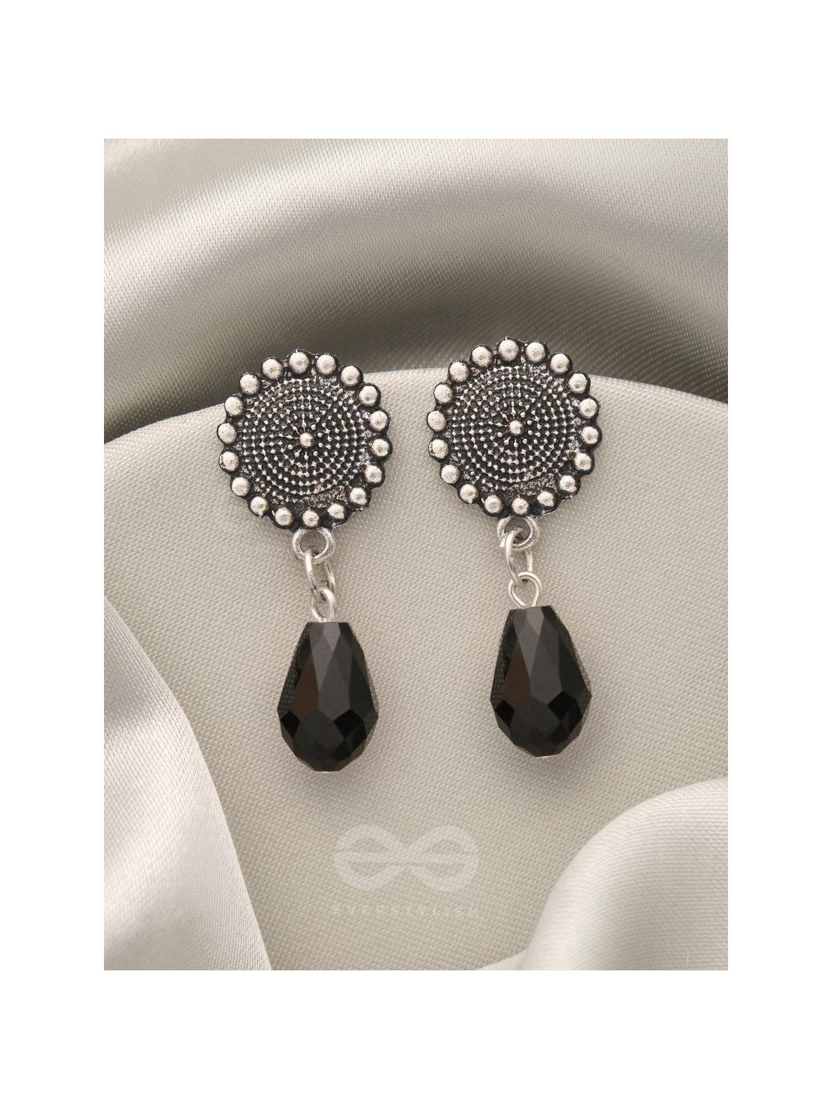 The Moonlit Rain- Tiny Trinket Earrings (Raven Black)