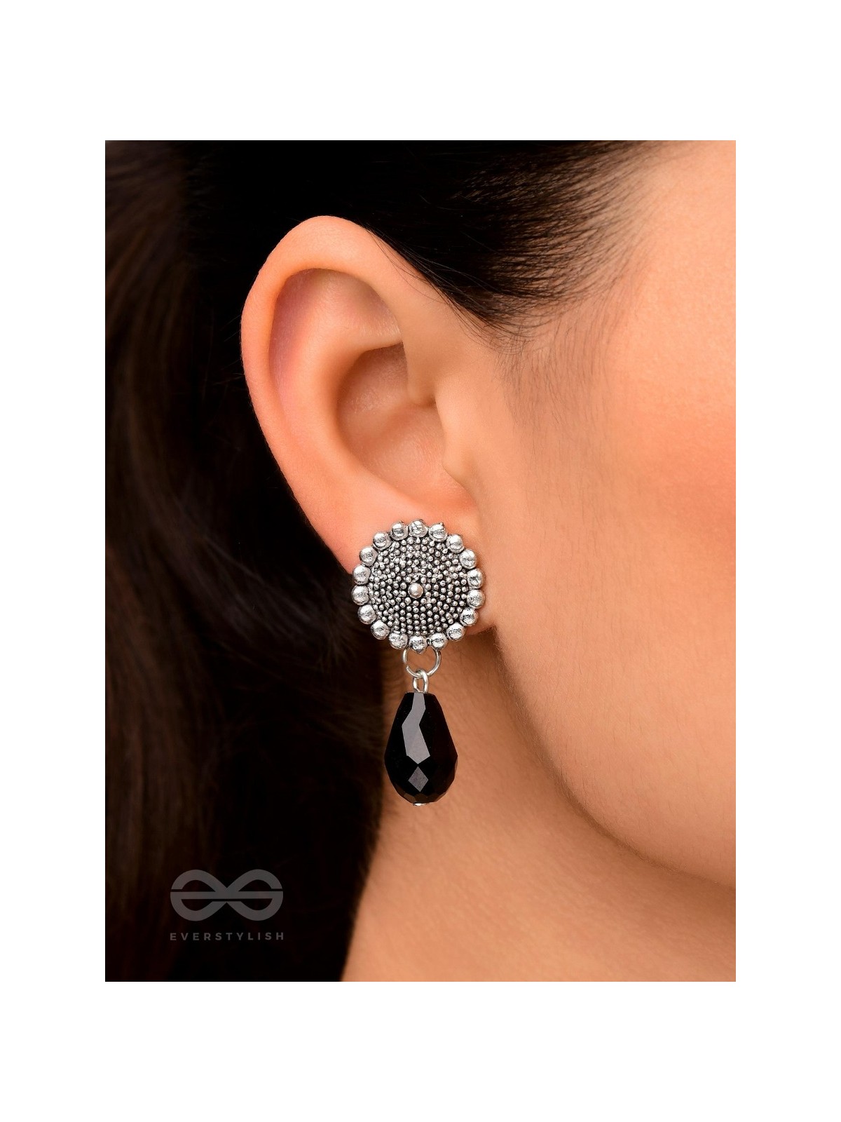 The Moonlit Rain- Tiny Trinket Earrings (Raven Black)