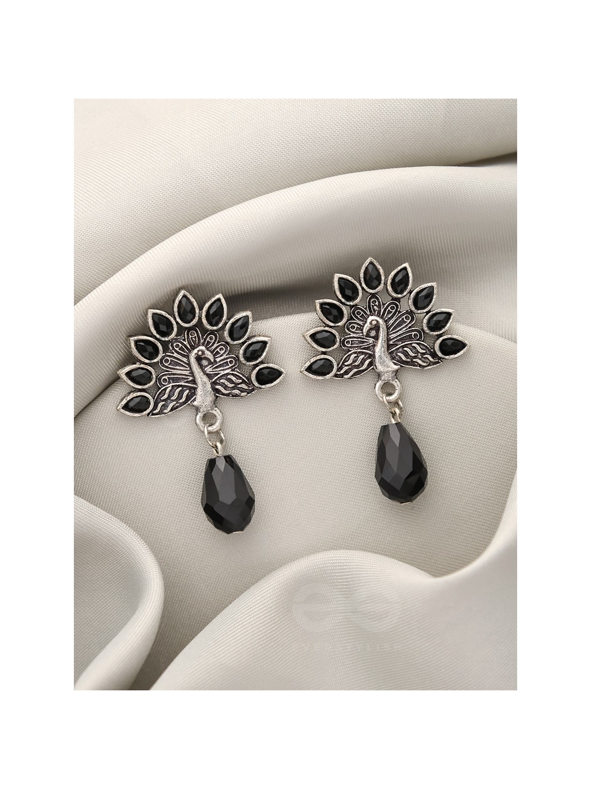 Wings of Fire- Tiny Trinket Earrings (Jade Black)