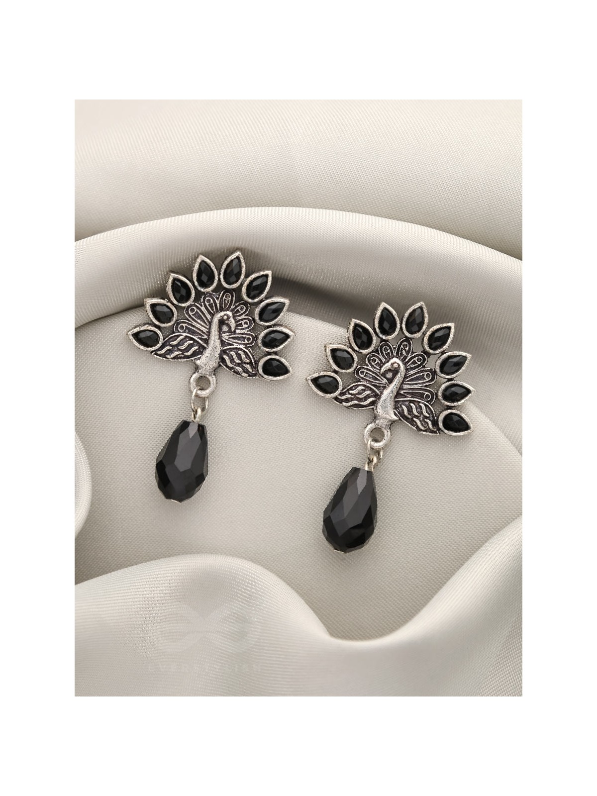 Wings of Fire- Tiny Trinket Earrings (Jade Black)