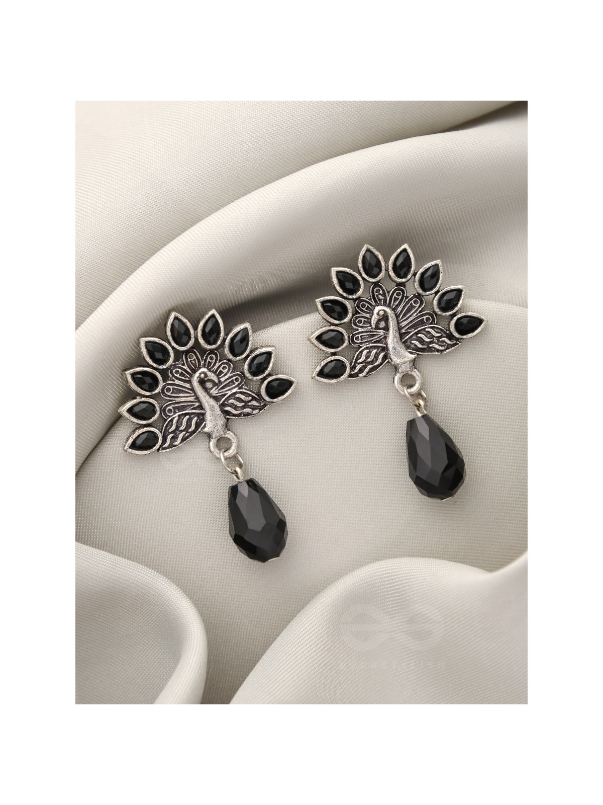 Wings of Fire- Tiny Trinket Earrings (Jade Black)