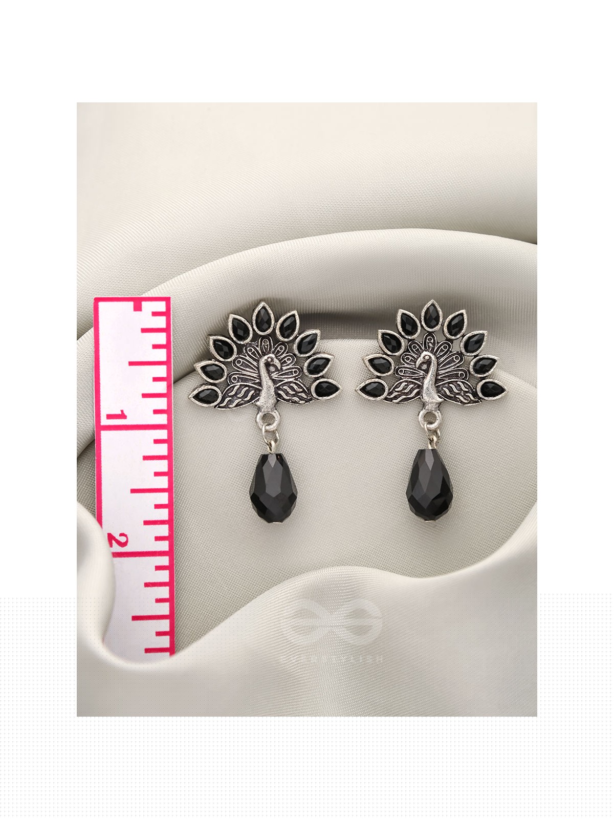 Wings of Fire- Tiny Trinket Earrings (Jade Black)