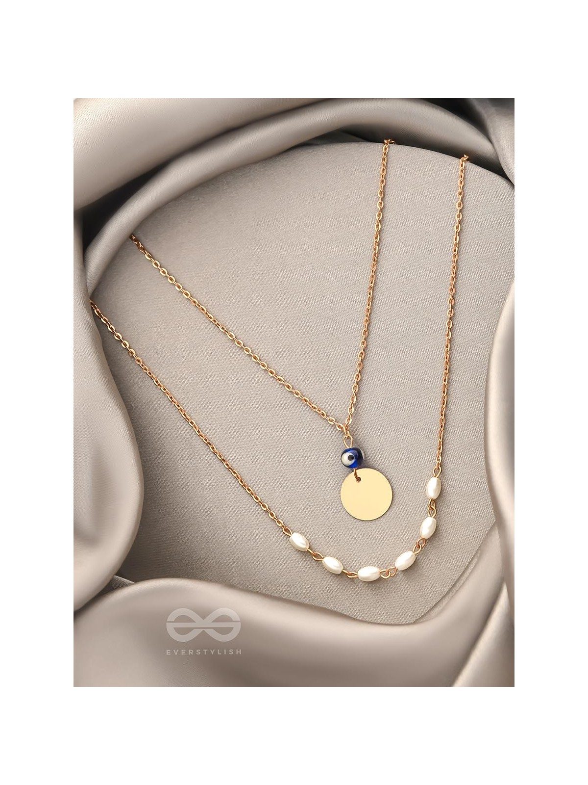 Sun N Sea- Golden Layered Necklace With Anti-Tarnish Coating 