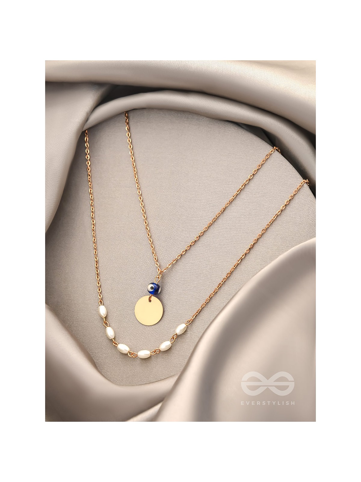 Sun N Sea- Golden Layered Necklace With Anti-Tarnish Coating 