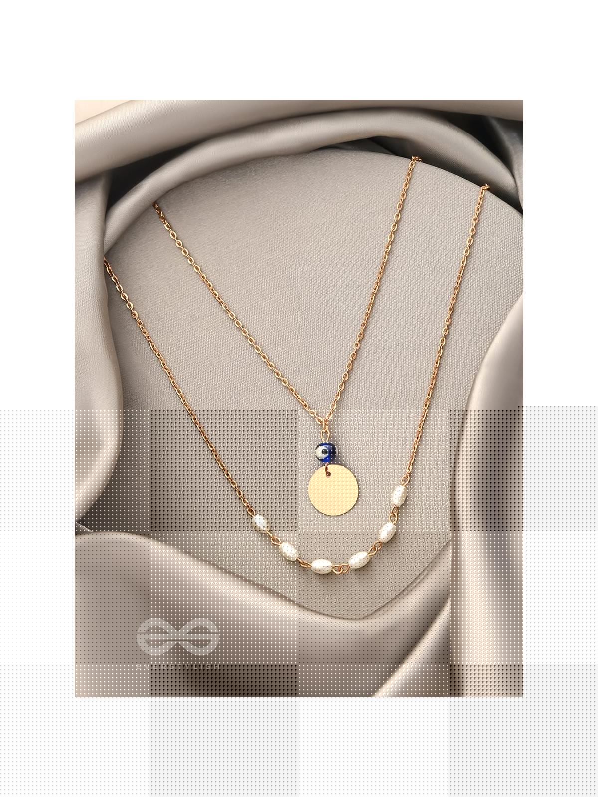 Sun N Sea- Golden Layered Necklace With Anti-Tarnish Coating 