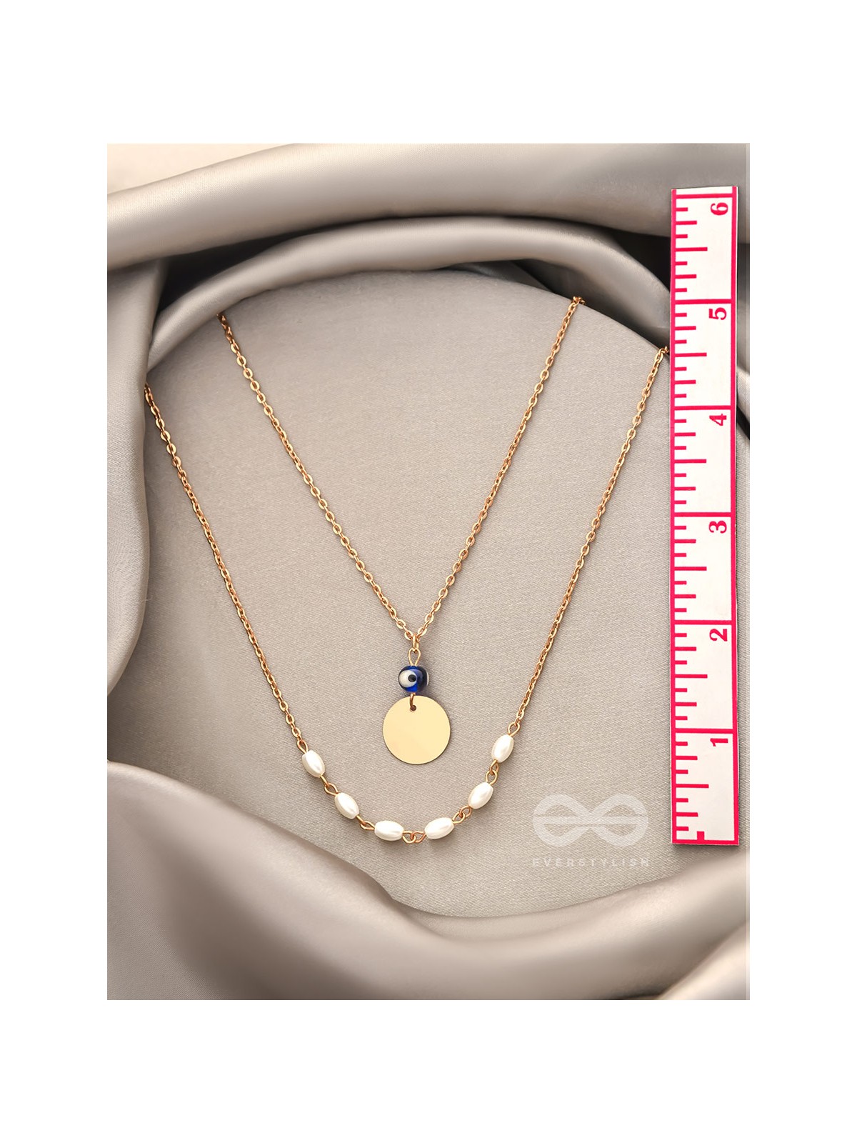 Sun N Sea- Golden Layered Necklace With Anti-Tarnish Coating 