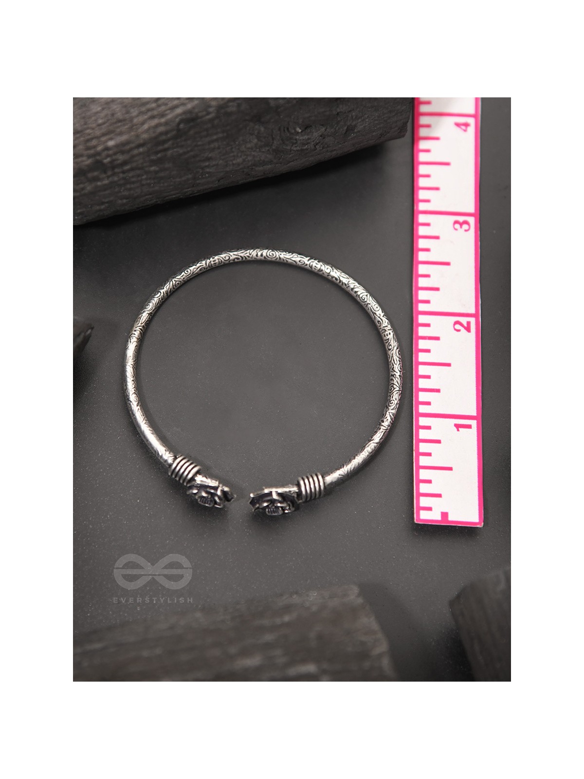 Rosa Mystica- Oxidised Bangle Bracelet
