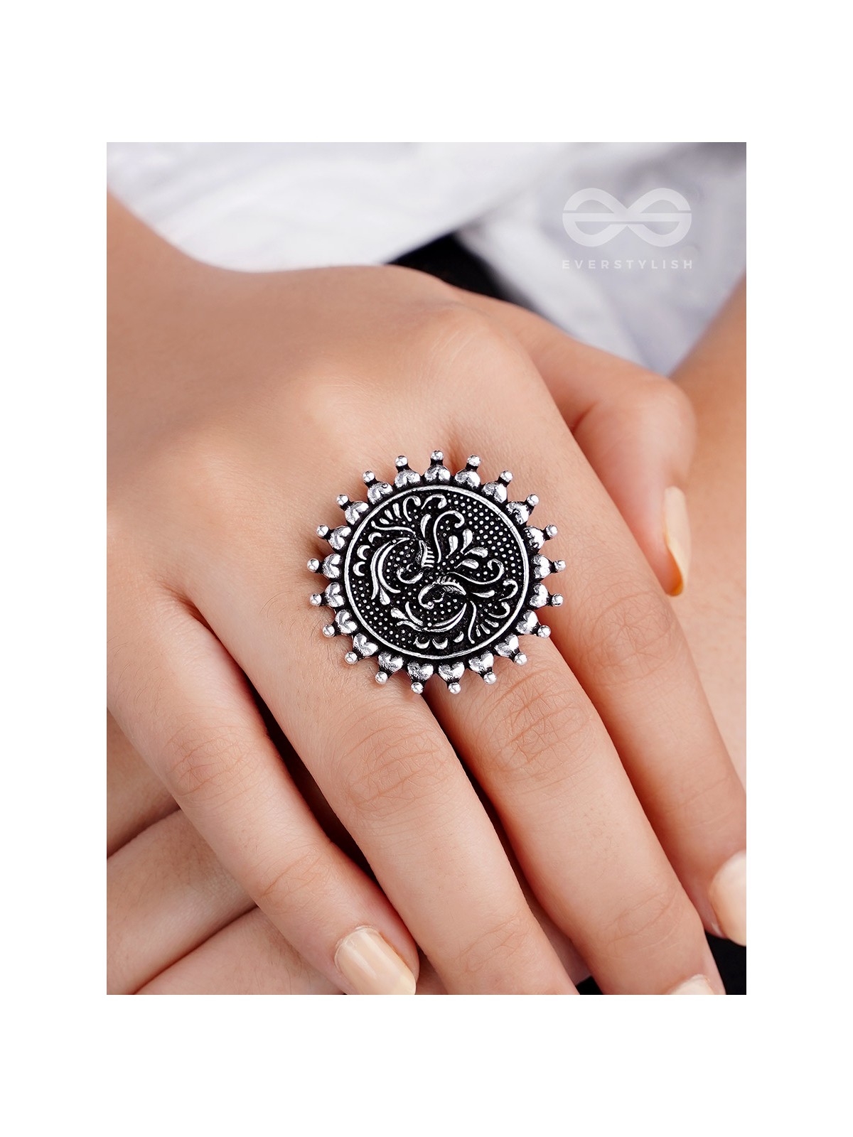 The Dark Forest- Oxidised Statement Ring