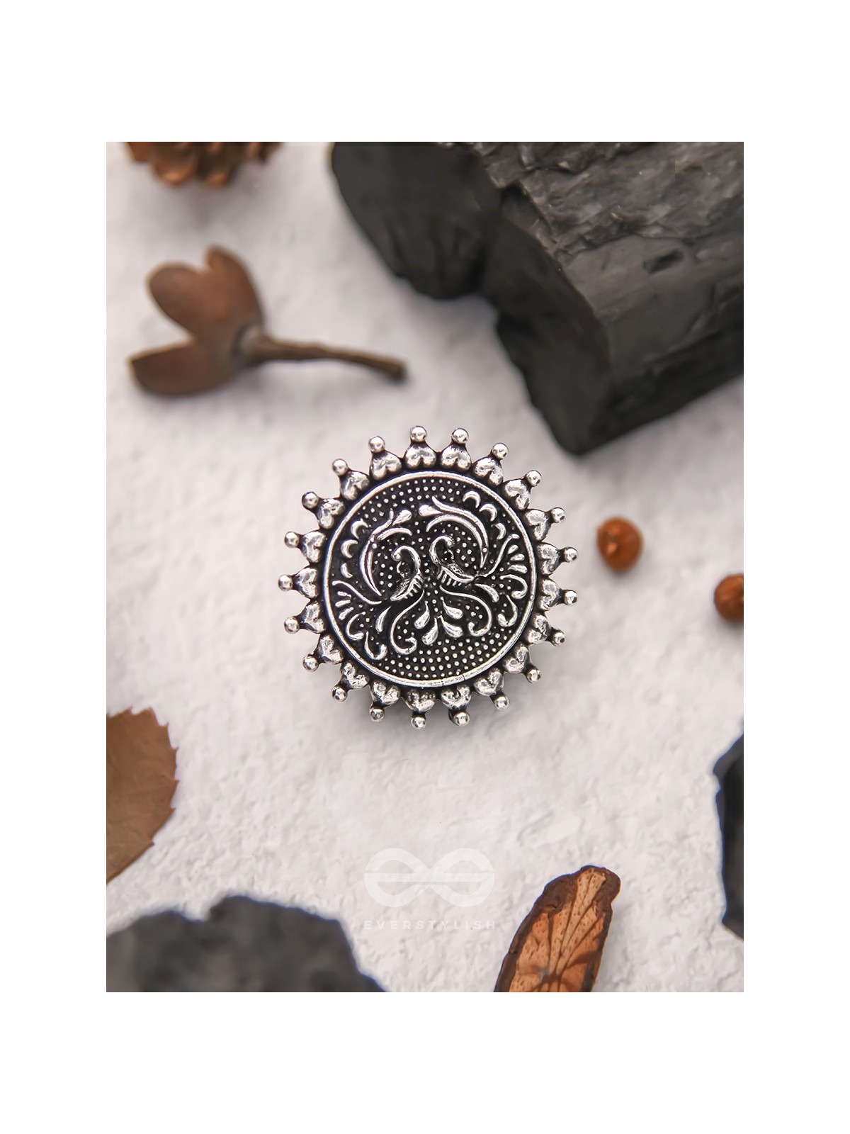 The Dark Forest- Oxidised Statement Ring