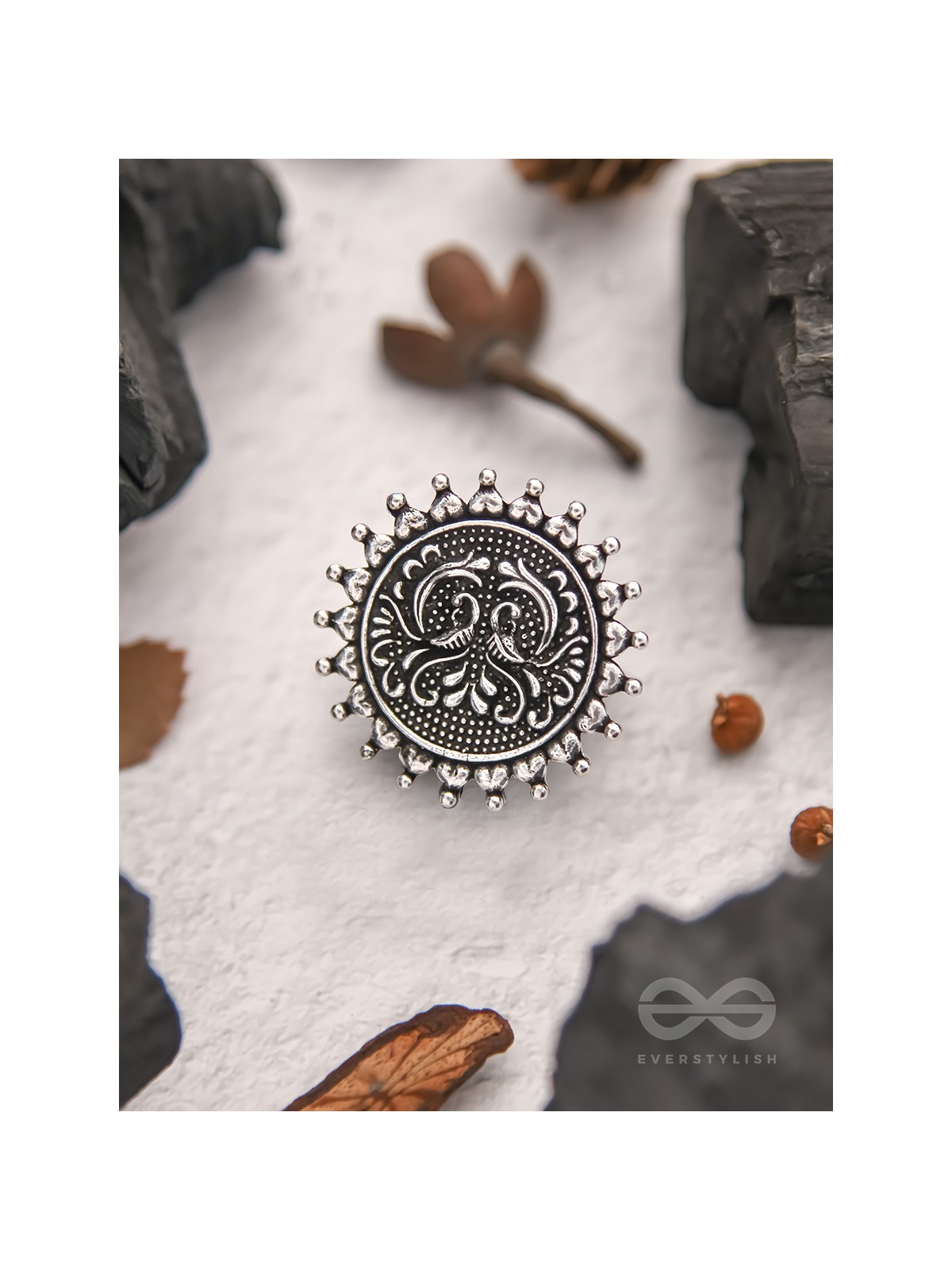 The Dark Forest- Oxidised Statement Ring