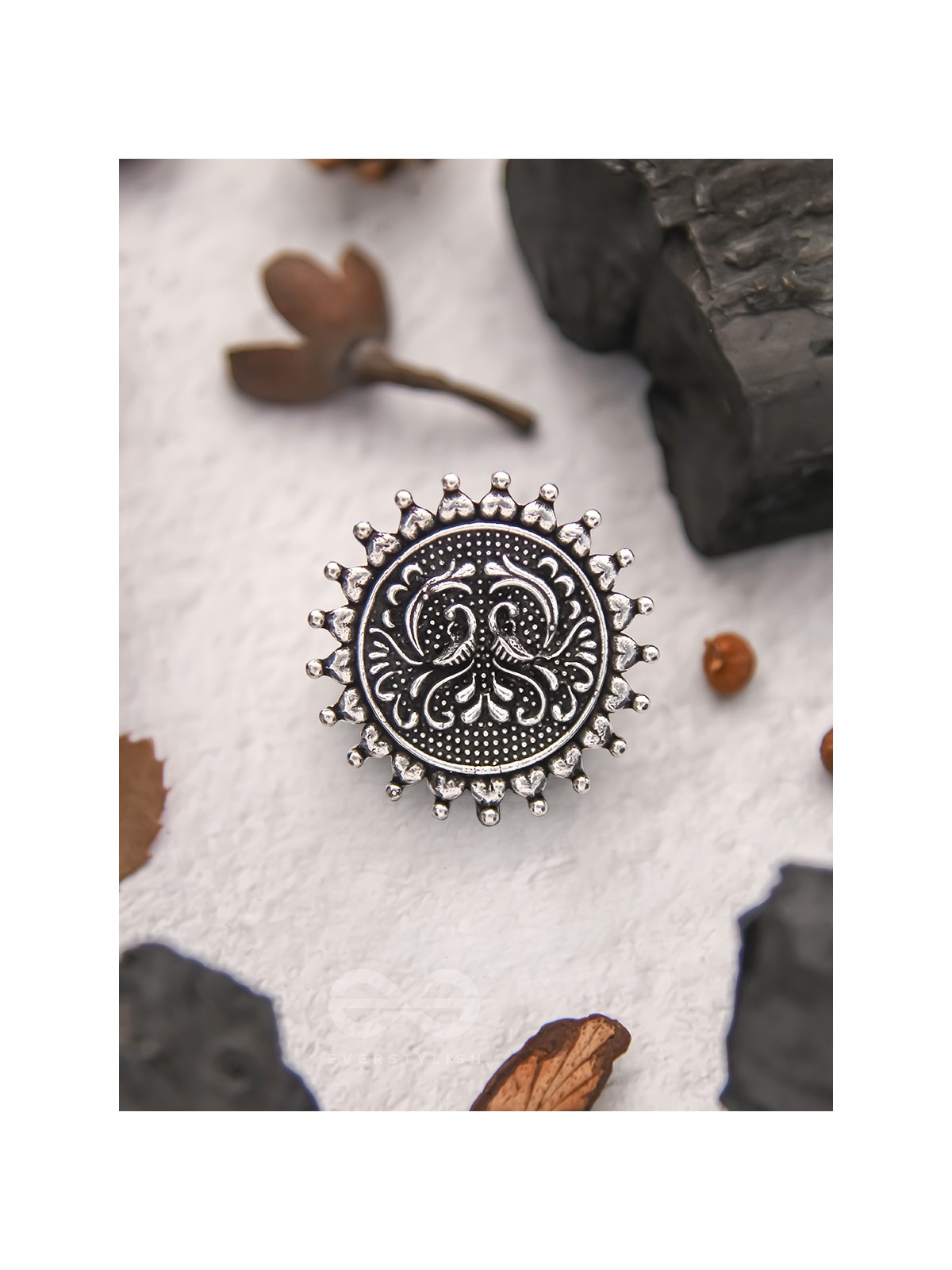 The Dark Forest- Oxidised Statement Ring