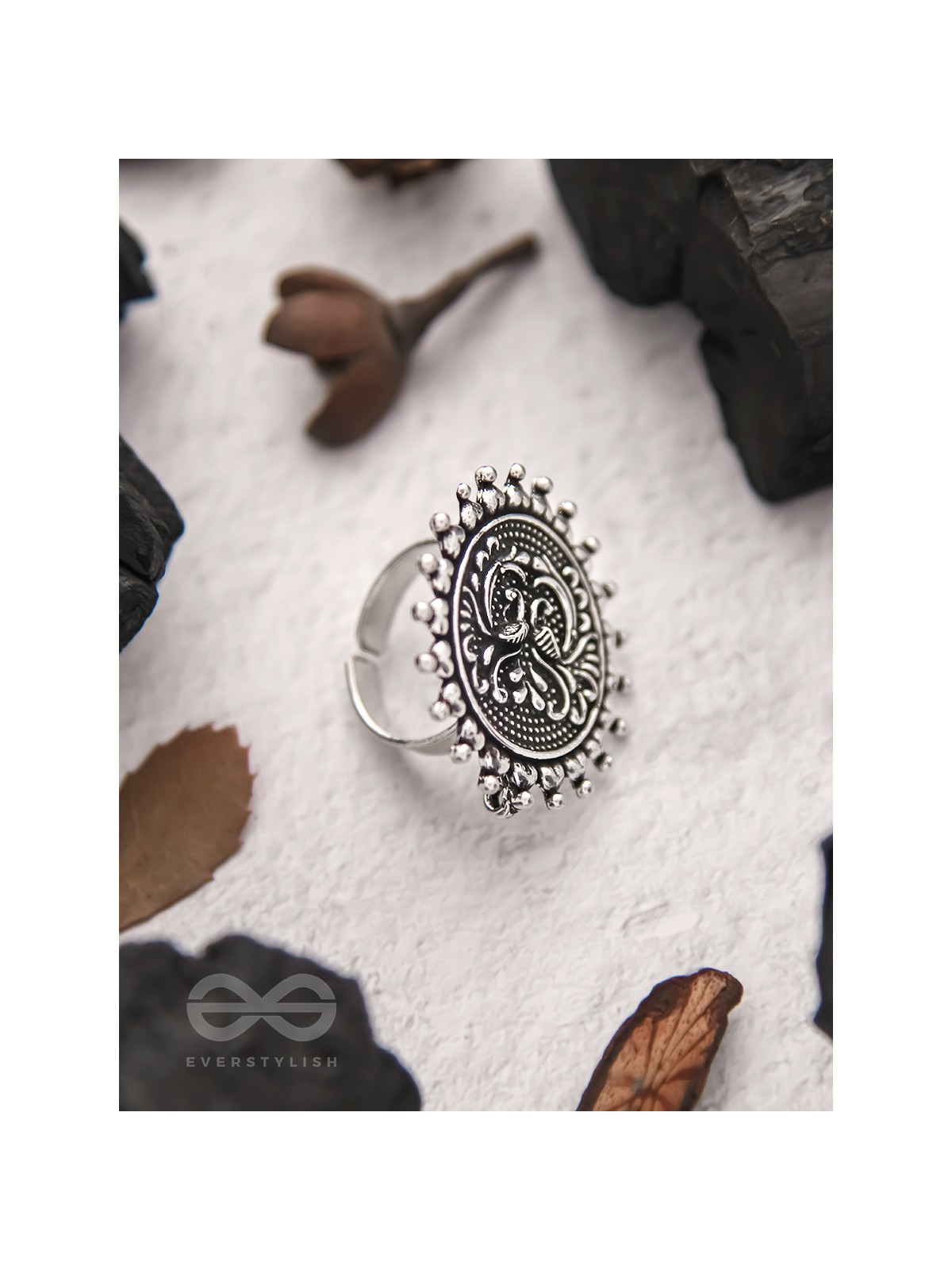 The Dark Forest- Oxidised Statement Ring