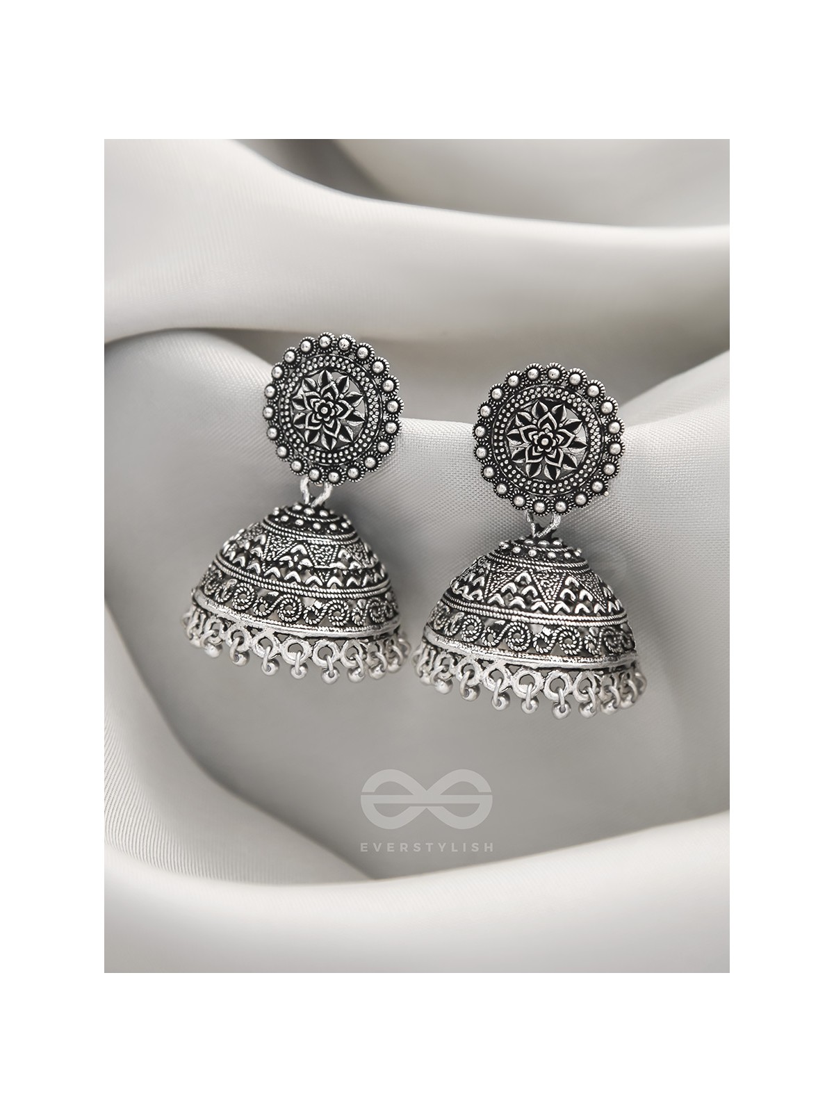 The Sun Flame- Brass Jhumka Earrings