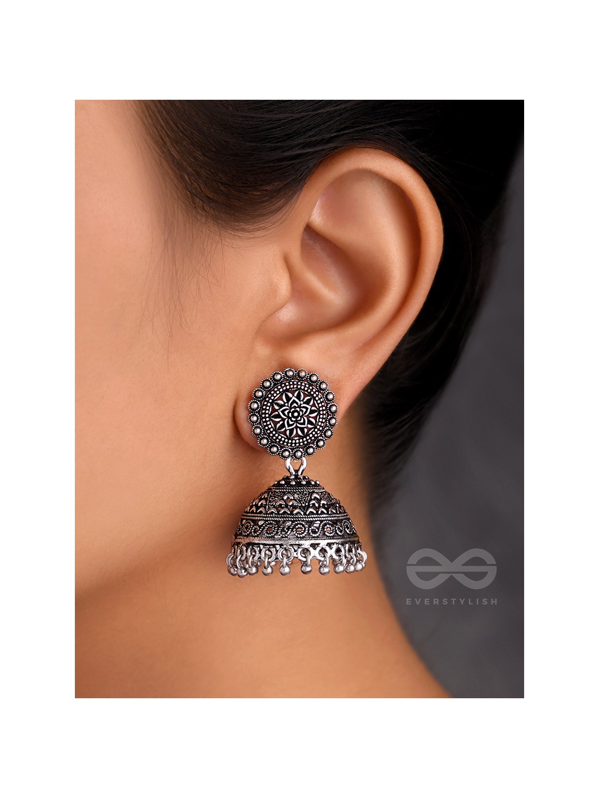 The Sun Flame- Brass Jhumka Earrings