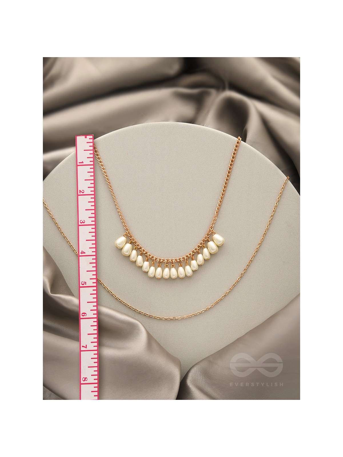 The Rain Shower- Golden Layered Pearl Necklace With Anti-Tarnish Coating 