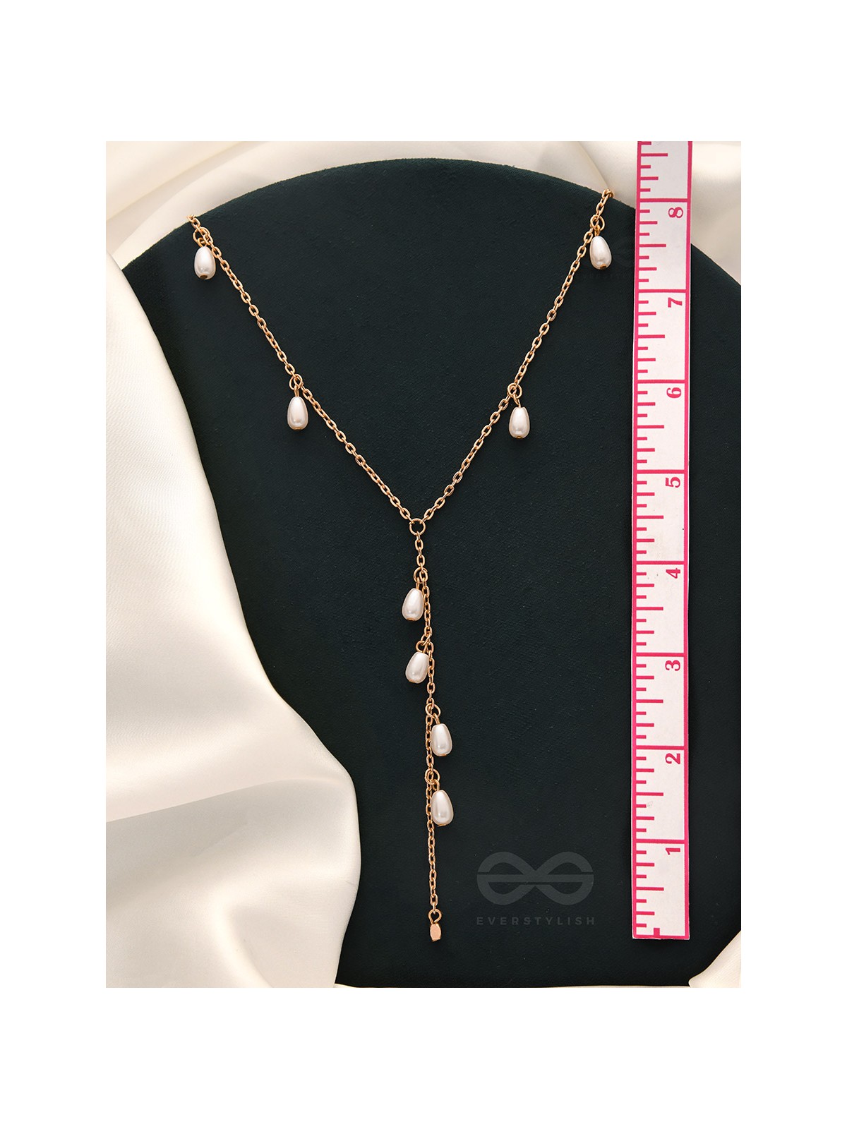The Daisy Branch- Golden Pearl Necklace With Anti-Tarnish Coating 