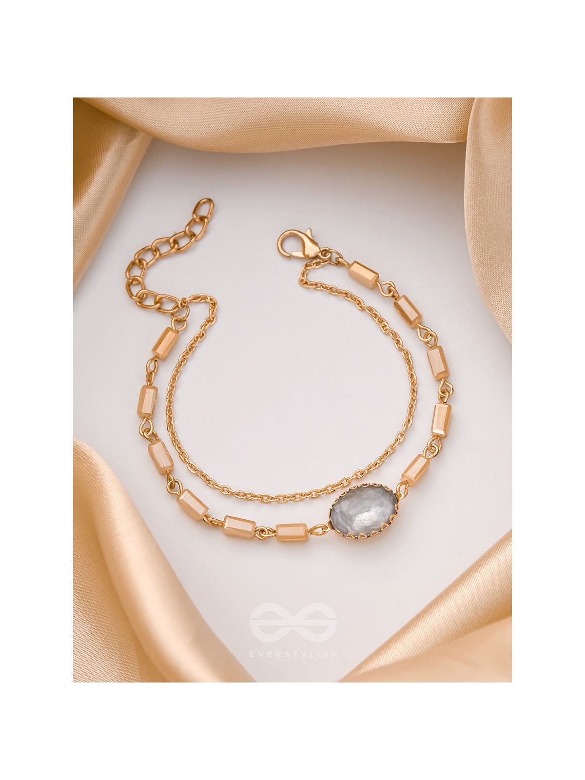 The Grey Sky- Golden Embellished Bracelet