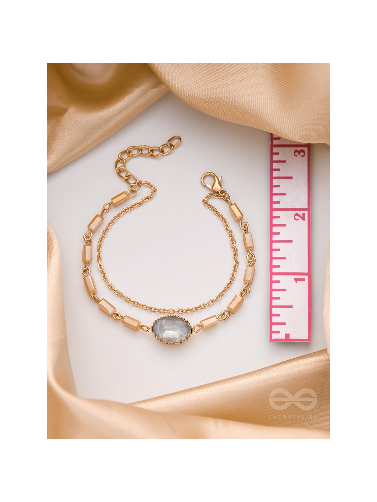 The Grey Sky- Golden Embellished Bracelet